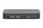 Digitus Przełącznik KVM 2 portowy, 2x HDMI IN, 1x HDMI OUT, 2x USB A, 1x Audio, 4K x 2K 60Hz, IN&OUT