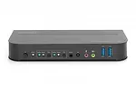 Digitus Przełącznik KVM 2 portowy, 2x HDMI IN, 1x HDMI OUT, 2x USB A, 1x Audio, 4K x 2K 60Hz, IN&OUT