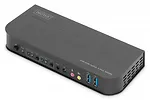 Digitus Przełącznik KVM 2 portowy, 2x HDMI IN, 1x HDMI OUT, 2x USB A, 1x Audio, 4K x 2K 60Hz, IN&OUT