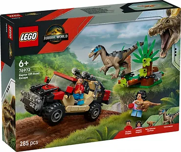 LEGO 76972 Jurassic World Ucieczka terenówką przed raptorem