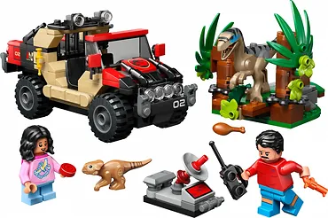 LEGO 76972 Jurassic World Ucieczka terenówką przed raptorem