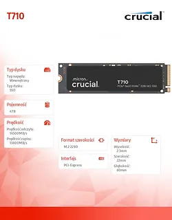 Crucial Dysk SSD T710 4TB M.2 NVMe 2280 PCIe 5.0 14500/13800