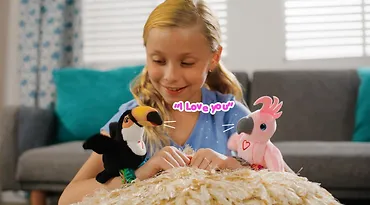 Cobi Maskotka interaktywna Happy Yappers Wesołe gadułki - Papuga niebieska
