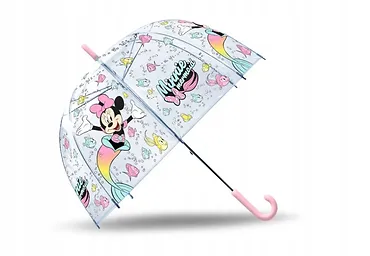 Parasolka przezroczysta, automatyczna, 19 cali, poliester Minnie