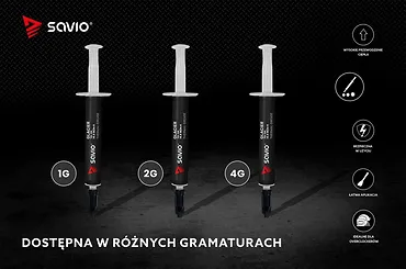 Savio Pasta termoprzewodząca Glacier 14,5 W/mK, 4g TG-04