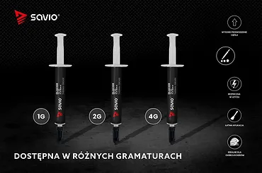 Savio Pasta termoprzewodząca Glacier 13,5 W/mK, 1g TG-03