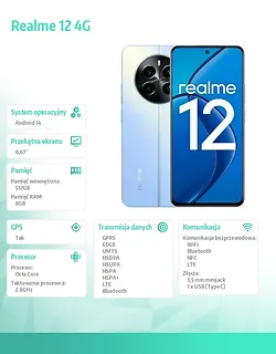 REALME Smarfton 12 4G 512GB 8GB Skyline Blue RMX3871