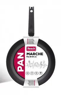 Lamart Patelnia aluminiowa z powłoką non-stick LP1002 MARCHE 24cm czarna