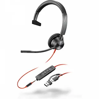 POLY Zestaw słuchawkowy Blackwire  3315 -M USB-C +USB-C/A 8X218AA