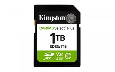 Kingston Karta pamięci SD 1TB Canvas Select Plus Gen3 150MB/s