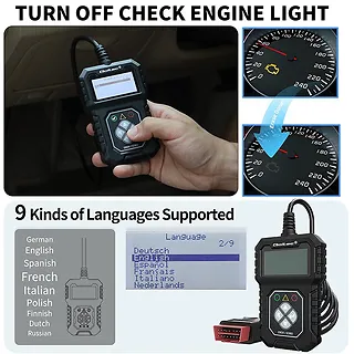 Qoltec Cyfrowy Tester diagnostyczny ProLine | OBDII EOBD | 8V-25V | Dualsystem