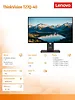 Lenovo Monitor ThinkVision 27.0 T27Q-40 WLED LCD 64A6ZAT6EU