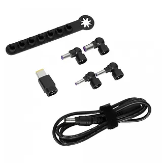 Targus Zestaw akcesoriów Legacy Power 90 W (kabel DC do końcówki + 5 końcówek + drążek do przechowywania) - 1,8 m