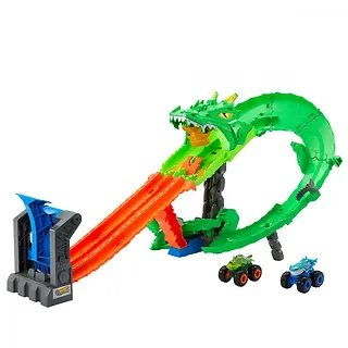 Hot Wheels Tor samochodowy Monster Trucks Smoczy Wyścig zestaw