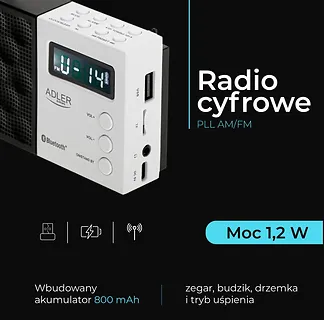 Adler Radio cyfrowe PLL AD1908