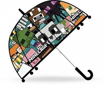 Kids Euroswan Parasolka przezroczysta manualna Minecraft