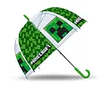 Kids Euroswan Parasolka przezroczysta manualna Minecraft zielona