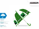 Kids Euroswan Parasolka przezroczysta manualna Minecraft zielona