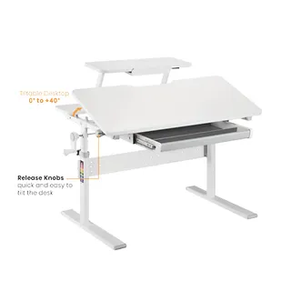 Ergo Office Biurko dla dzieci z regulacją wysokości max 40kg ER-483 Szare