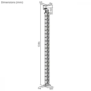 Maclean Organizer kabli, 1345mm czarno czerwony RS125