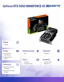 Gigabyte Karta graficzna GV-N5050WF2OC-8GD