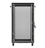 Lanberg Szafa instalacyjna rack stojąca 19" 22U 600x1000 czarna drzwi    perforowane ( flat pack)
