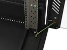 Lanberg Szafa instalacyjna rack stojąca 19" 22U 600x1000 czarna drzwi    perforowane ( flat pack)