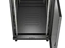 Lanberg Szafa instalacyjna rack stojąca 19" 22U 600x1000 czarna drzwi    perforowane ( flat pack)