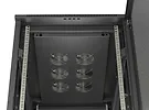 Lanberg Szafa instalacyjna rack stojąca 19" 22U 600x1000 czarna drzwi    perforowane ( flat pack)