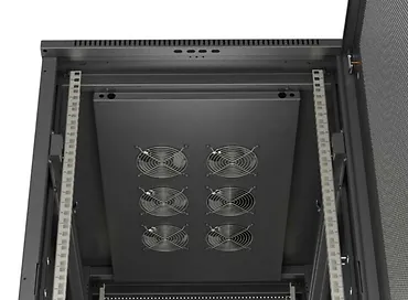 Lanberg Szafa instalacyjna rack stojąca 19" 22U 600x1000 czarna drzwi    perforowane ( flat pack)