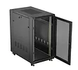 Lanberg Szafa instalacyjna rack stojąca 19" 22U 600x1000 czarna drzwi    perforowane ( flat pack)