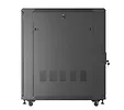 Lanberg Szafa instalacyjna rack stojąca 19" 22U 600x1000 czarna drzwi    perforowane ( flat pack)