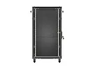 Lanberg Szafa instalacyjna rack stojąca 19" 22U 600x1000 czarna drzwi   przeszkolne ( flat pack)
