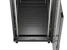 Lanberg Szafa instalacyjna rack stojąca 19" 22U 600x1000 czarna drzwi   przeszkolne ( flat pack)