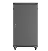 Lanberg Szafa instalacyjna rack stojąca 19" 22U 600x1000 czarna drzwi   przeszkolne ( flat pack)