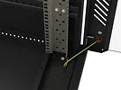Lanberg Szafa instalacyjna rack stojąca 19" 22U 600x1200 czarna drzwi   perforowane (flat pack)