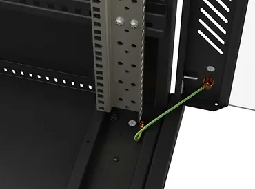 Lanberg Szafa instalacyjna rack stojąca 19" 22U 600x1200 czarna drzwi   perforowane (flat pack)