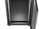 Lanberg Szafa instalacyjna rack stojąca 19" 22U 600x1200 czarna drzwi   perforowane (flat pack)