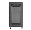 Lanberg Szafa instalacyjna rack stojąca 19" 22U 600x1200 czarna drzwi   perforowane (flat pack)