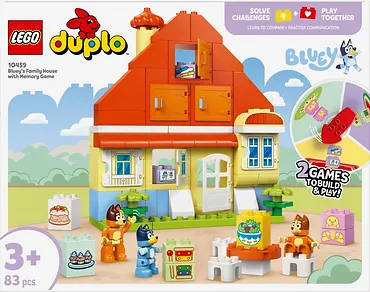 LEGO Klocki DUPLO Bluey 10459 Dom rodzinny Blue z grą pamięciową