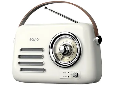 Radio przenośne, białe SAVIO RS-02