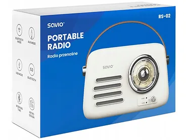Radio przenośne, białe SAVIO RS-02