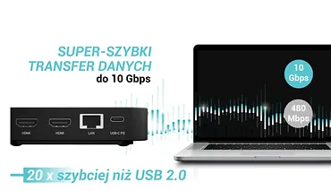 i-tec Stacja dokująca USB-C 2x HDMI Dock PD + Ładowarka 100W