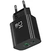 USAMS Ładowarka sieciowa 25W 1xUSB-C 1xUSB-A Fast Charging Czarna