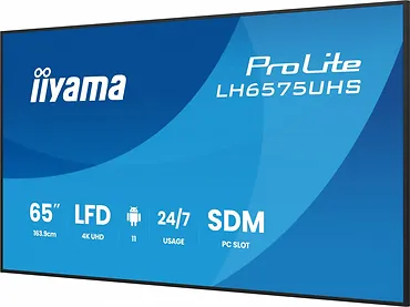 IIYAMA Monitor 65 cali LH6575UHS-B2AG,24/7,IPS,ANDROID.11,4K,  WiFi,         iiSignage2, FailOver, EShare, 24/7, full daisy chain