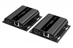 Digitus Przedłużacz (extender) po skrętce kat.6 HDMI 4K/60Hz przez IP 1G lub do 120m/200m z PoE, max. 253 odbiorniki, sterowanie IR - zestaw