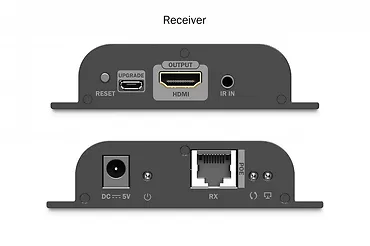 Digitus Przedłużacz (extender) po skrętce kat.6 HDMI 4K/60Hz przez IP 1G lub do 120m/200m z PoE, max. 253 odbiorniki, sterowanie IR - zestaw