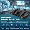 Digitus Przedłużacz (extender) po skrętce kat.6 HDMI 4K/60Hz przez IP 1G lub do 120m/200m z PoE, max. 253 odbiorniki, sterowanie IR - zestaw