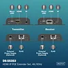 Digitus Przedłużacz (extender) po skrętce kat.6 HDMI 4K/60Hz przez IP 1G lub do 120m/200m z PoE, max. 253 odbiorniki, sterowanie IR - zestaw