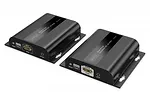 Digitus Przedłużacz (extender) po skrętce kat.6 HDMI 4K/60Hz przez IP 1G lub do 120m/200m z PoE, max. 253 odbiorniki, sterowanie IR - zestaw